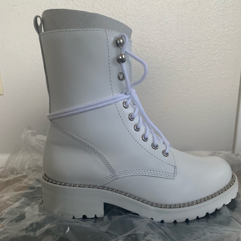Brand New White Combat Boots